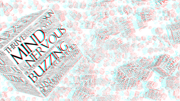 anaglyphic text cubes